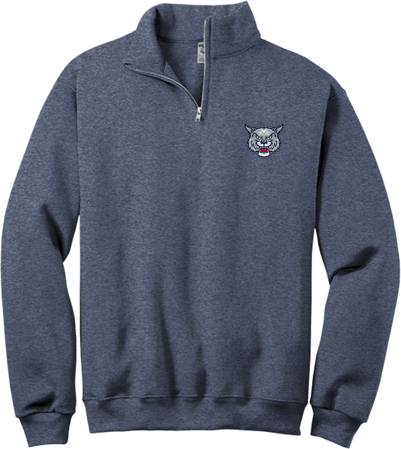 CT Bobcats NuBlend 1/4-Zip Cadet Collar Sweatshirt