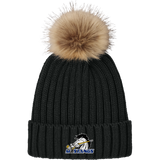 Mid-State Mustangs Faux Fur Pom Beanie