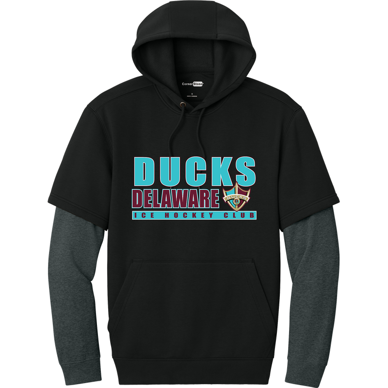 Delaware Ducks Tough Fleece Layered Hoodie