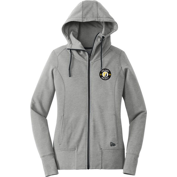 Upland Hockey New Era Ladies Tri-Blend Fleece Full-Zip Hoodie