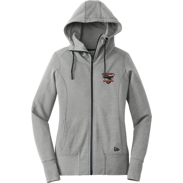Biggby Bombers New Era Ladies Tri-Blend Fleece Full-Zip Hoodie