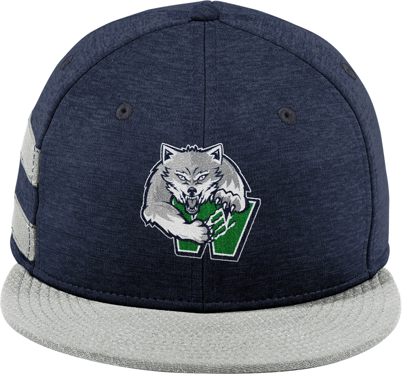 Woodbridge Wolfpack New Era Shadow Heather Striped Flat Bill Snapback Cap