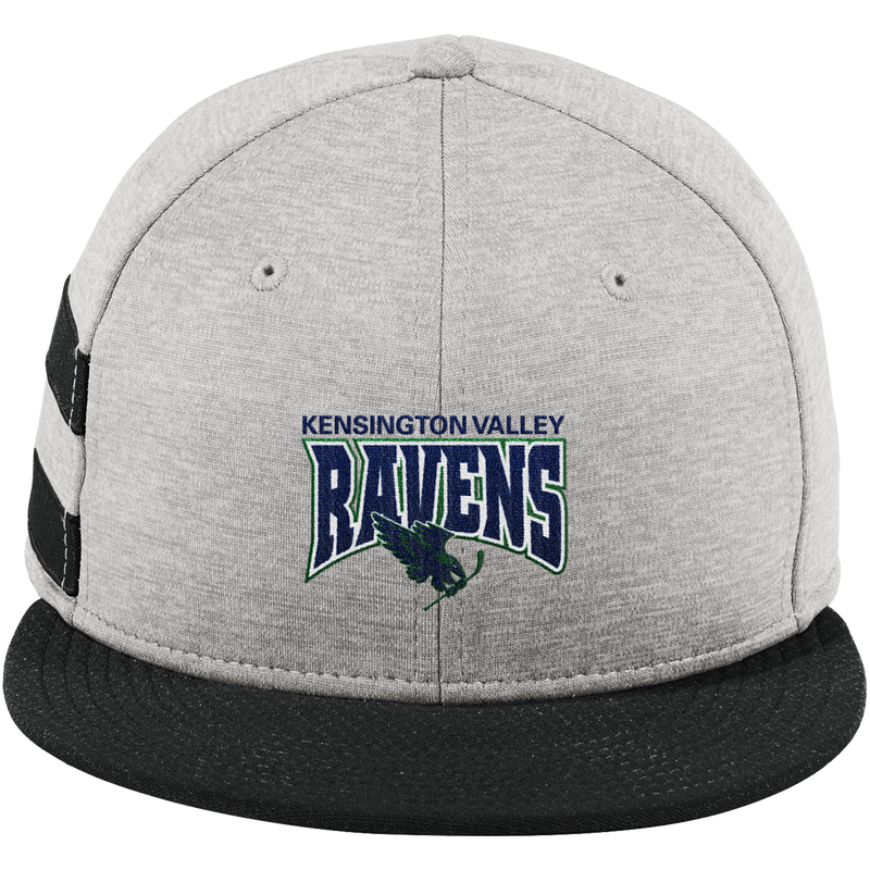 Kensington Valley Ravens New Era Shadow Heather Striped Flat Bill Snapback Cap