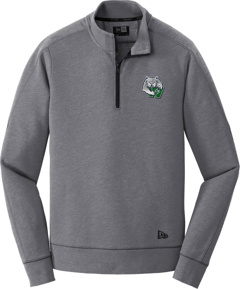 Woodbridge Wolfpack New Era Tri-Blend Fleece 1/4-Zip Pullover