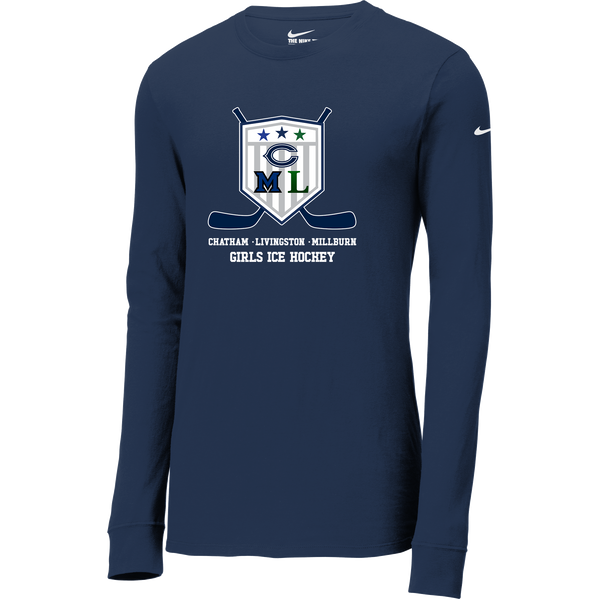 CML Girls Ice Hockey Nike Dri-FIT Cotton/Poly Long Sleeve Tee