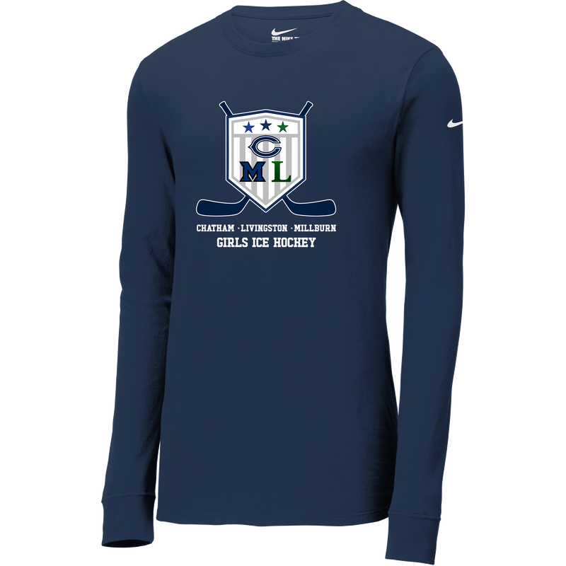 CML Girls Ice Hockey Nike Dri-FIT Cotton/Poly Long Sleeve Tee