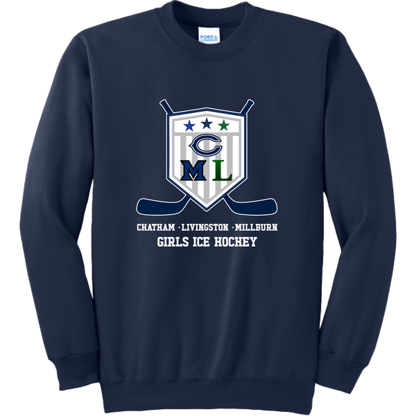 CML Girls Ice Hockey Essential Fleece Crewneck Sweatshirt