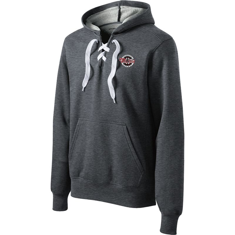 Charlotte Rush Lace Up Pullover Hooded Sweatshirt