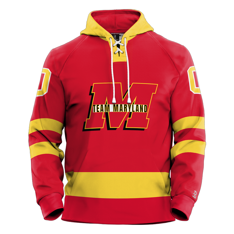 Team Maryland Adult Sublimated Retro Hoodie