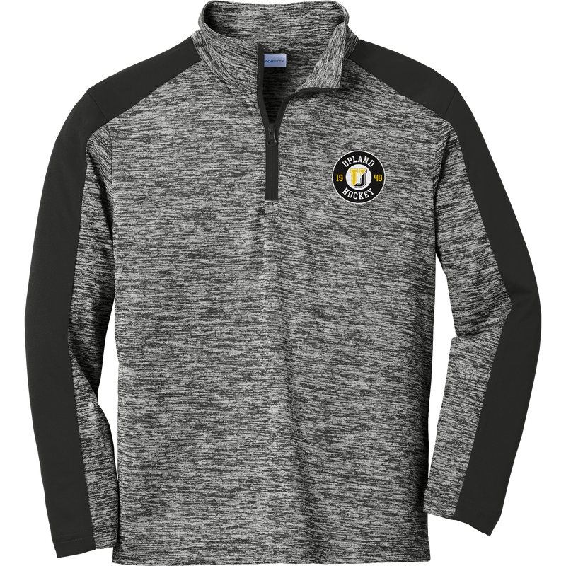 Upland Hockey Youth PosiCharge Electric Heather Colorblock 1/4-Zip Pullover